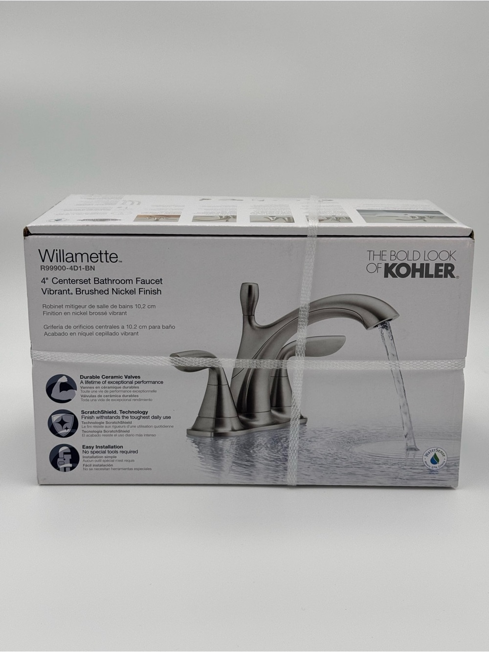 New Williamette Kohler Centerset Bathroom Faucet R99900-4D1-BN